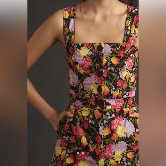 The Yukiko Noritake Portside Button Front Romper by Maeve: Anthropologie: Size 6 - Picture 5 of 7